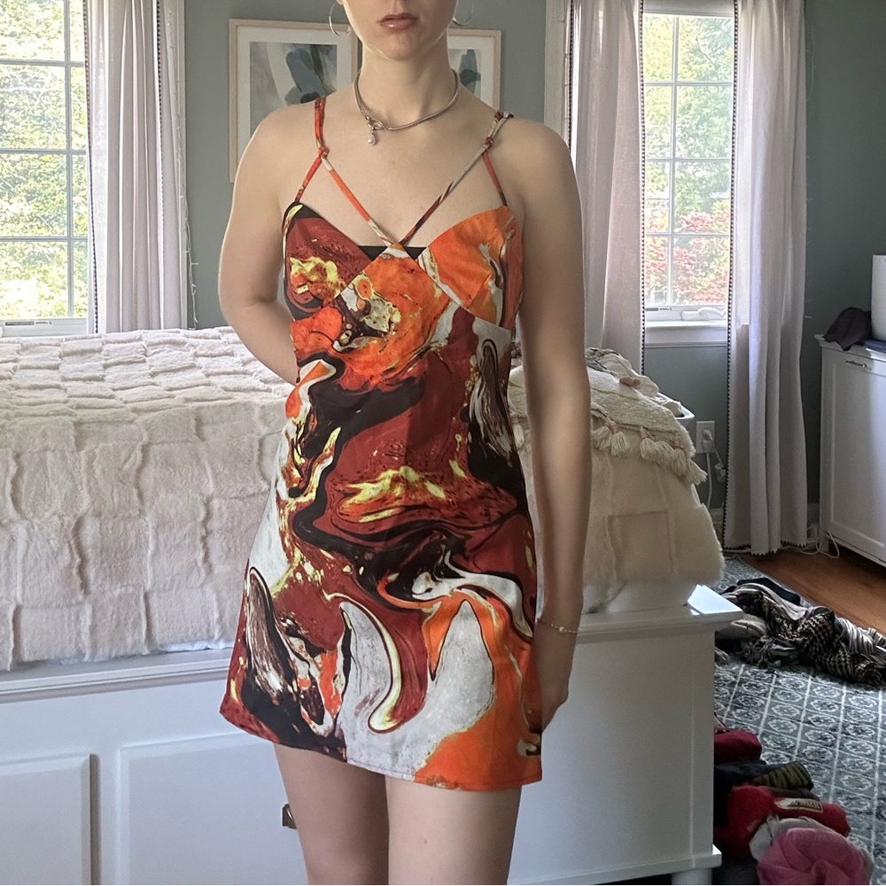 urban outfitters mini slip dress